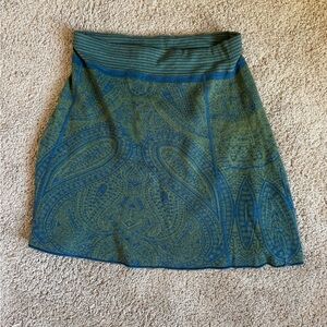 Title Nine Blue and Green A-Line Skirt